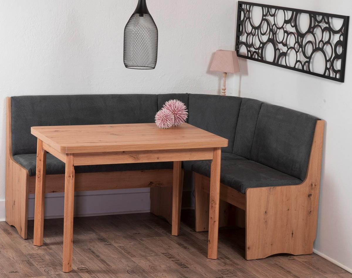 Eckbankgruppe Duisburg Peibar Titanic Grau/eiche D. B: 125cm - Eiche Artisan/Grau, KONVENTIONELL, Holz/Holzwerkstoff (125/89/165cm) - MID.YOU