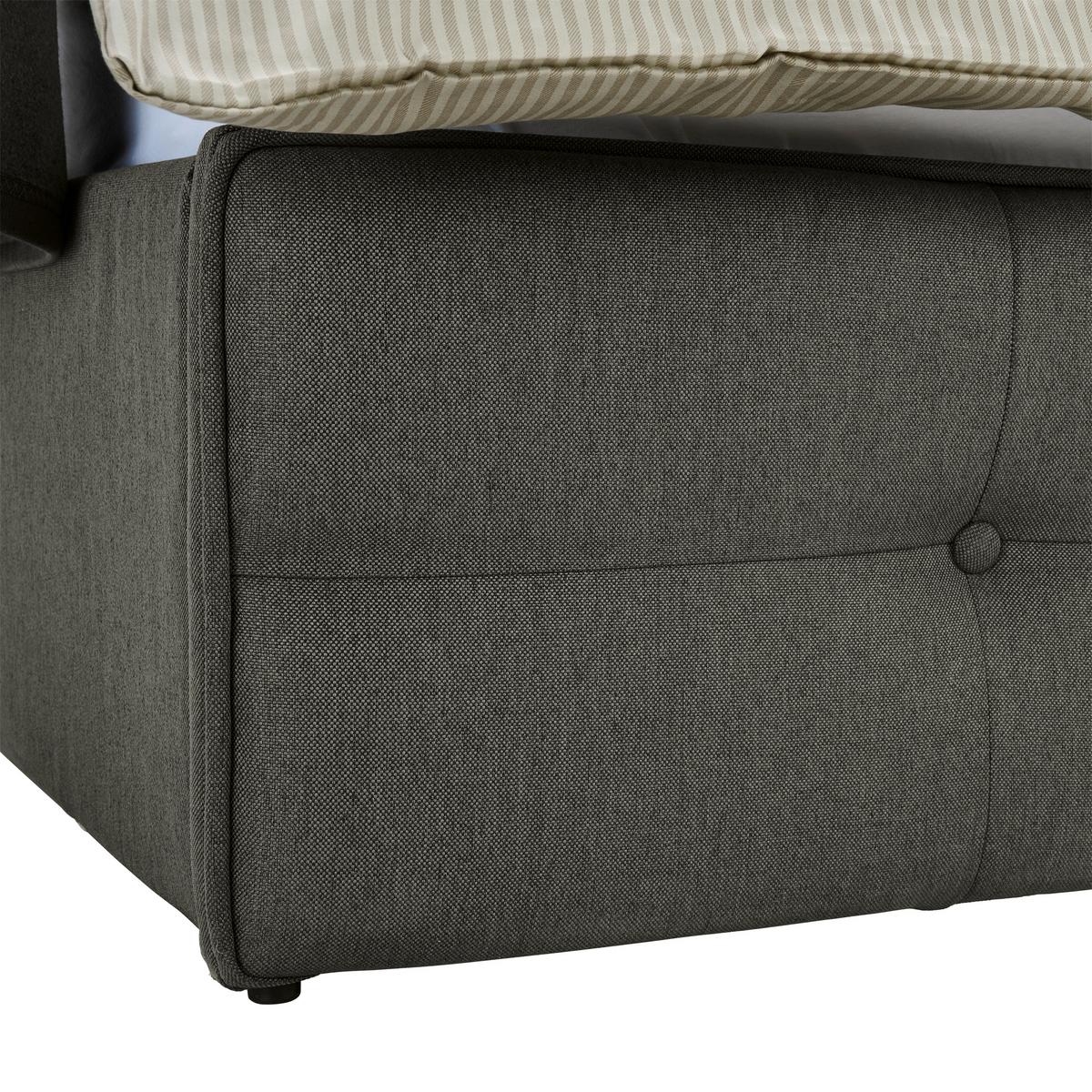 Polsterbett Padua Dunkelgrau 180x200 cm - Dunkelgrau, MODERN, Holz/Textil (180/200cm) - Carryhome