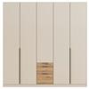 Šatníková skriňa ALABAMA-SUPER - šampanská/farba duba, Modern, kompozitné drevo (226/229/54cm)