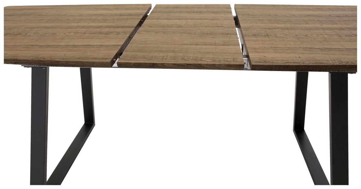 Esstisch Inca - Schwarz/Braun, Design, Holz/Metall (160-200/85/75cm) - Livetastic