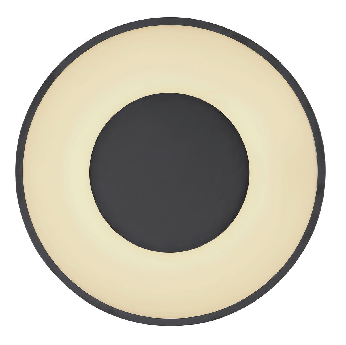 Led-deckenleuchte 41758-30b - Opal/Schwarz, Design, Kunststoff/Metall (40/10cm) - Globo