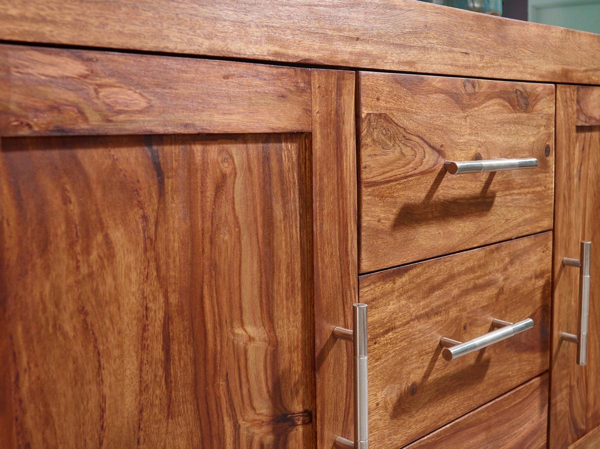 Sideboard Sheesham Sheeshamfarben B: 118 cm - Sheeshamfarben, Design, Holz (118/70/40cm) - MID.YOU