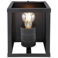 Wandleuchte Hagar 1-Flammig Rahmen-Design - Schwarz, Basics, Metall (17/19,5/20cm) - Globo