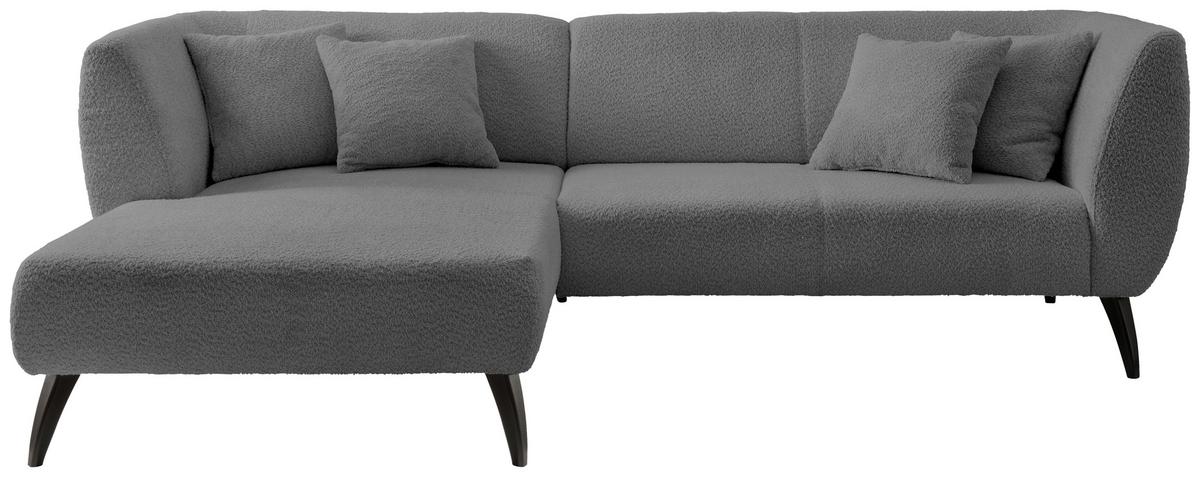 Ecksofa Colori Anthrazit S: 160/264 cm - Anthrazit/Schwarz, MODERN, Holz/Textil (160/264cm) - MID.YOU
