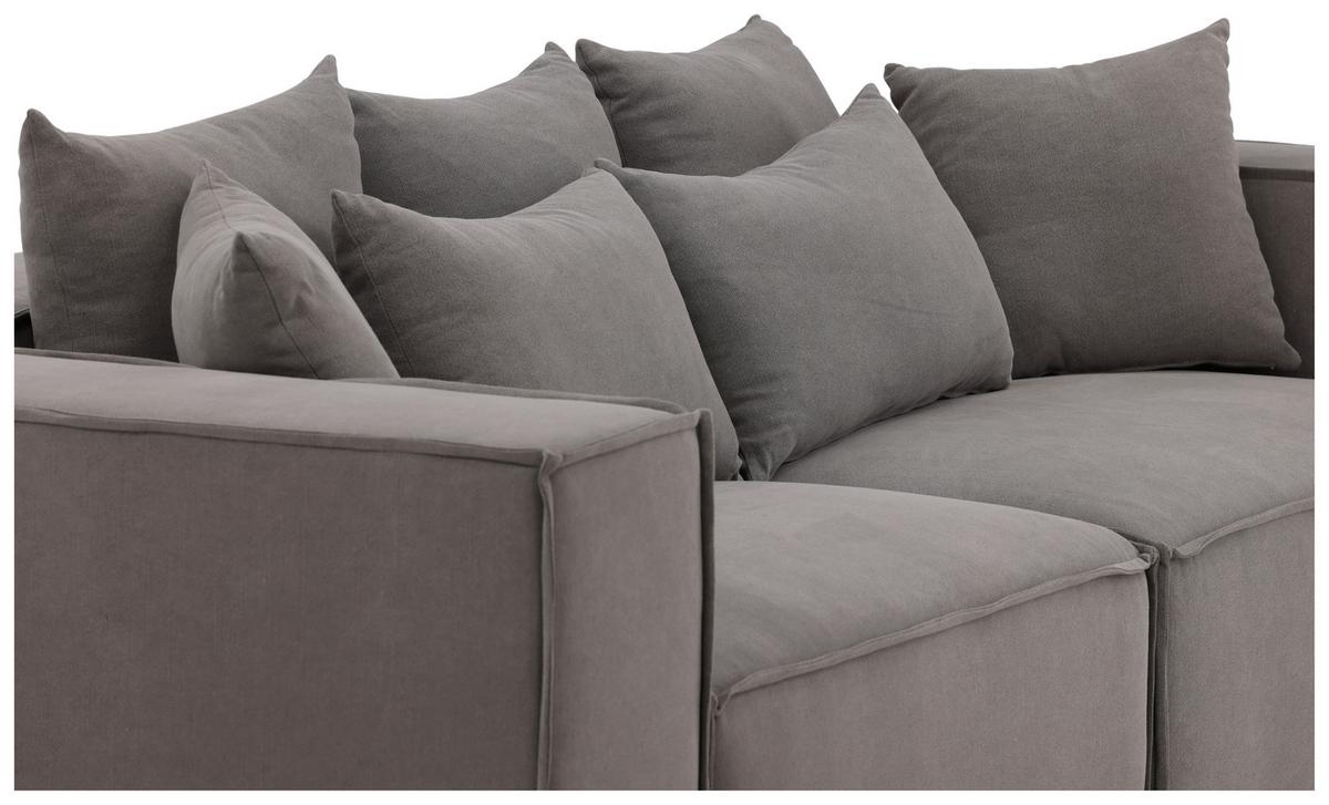 2-Sitzer-Sofa Gillholmen - Schwarz/Grau, Design, Kunststoff/Textil (232/80/116cm) - Livetastic