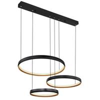 Led Függőlámpa 67193-55h - fekete/opál, Design, műanyag/fém (76,7/50,3/150cm) - Globo