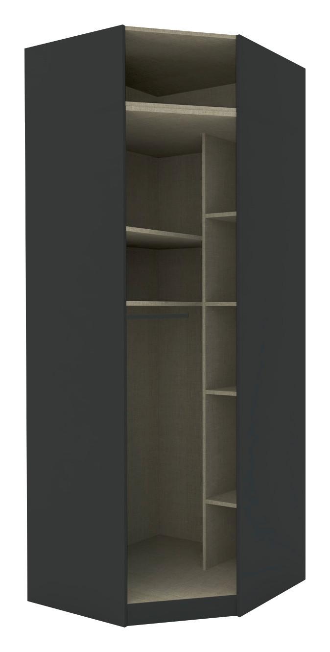 KORPUS ROHOVEJ SKRINE UNIT - antracitová, Modern, kompozitné drevo (91,1/242,2/91,1cm) - Ondega