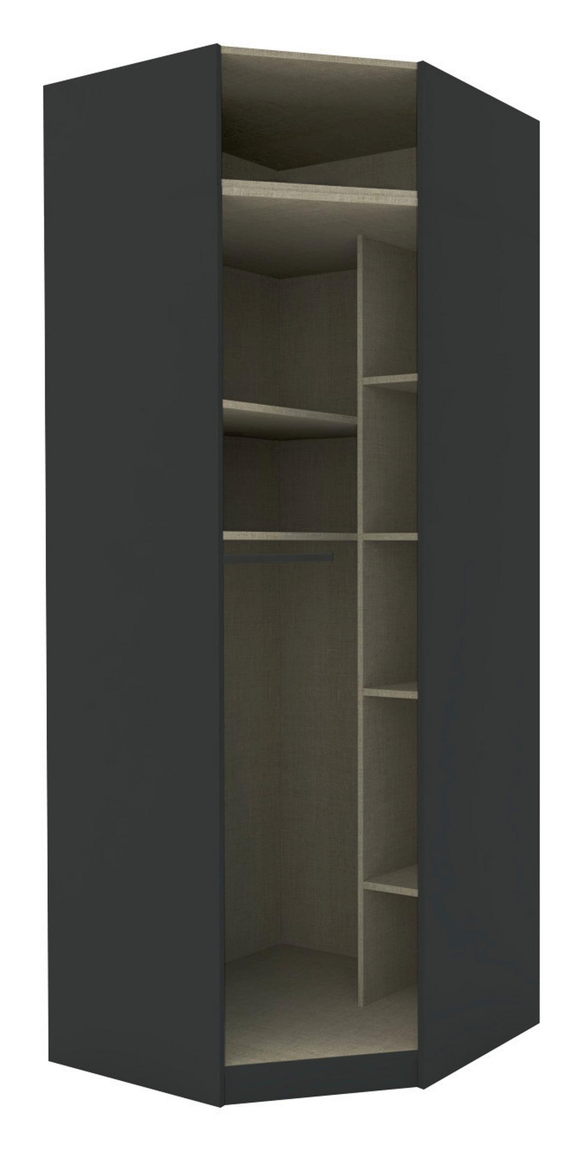Eckschrankkorpus 91cm Unit Anthrazit - Anthrazit, MODERN, Holzwerkstoff (91,1/242,2/91,1cm) - Ondega