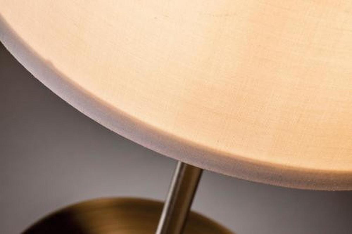 Tischlampe Tessa Creme Mit Schnurschalter - Creme, Design, Textil/Metall (25/45cm) - Paulmann