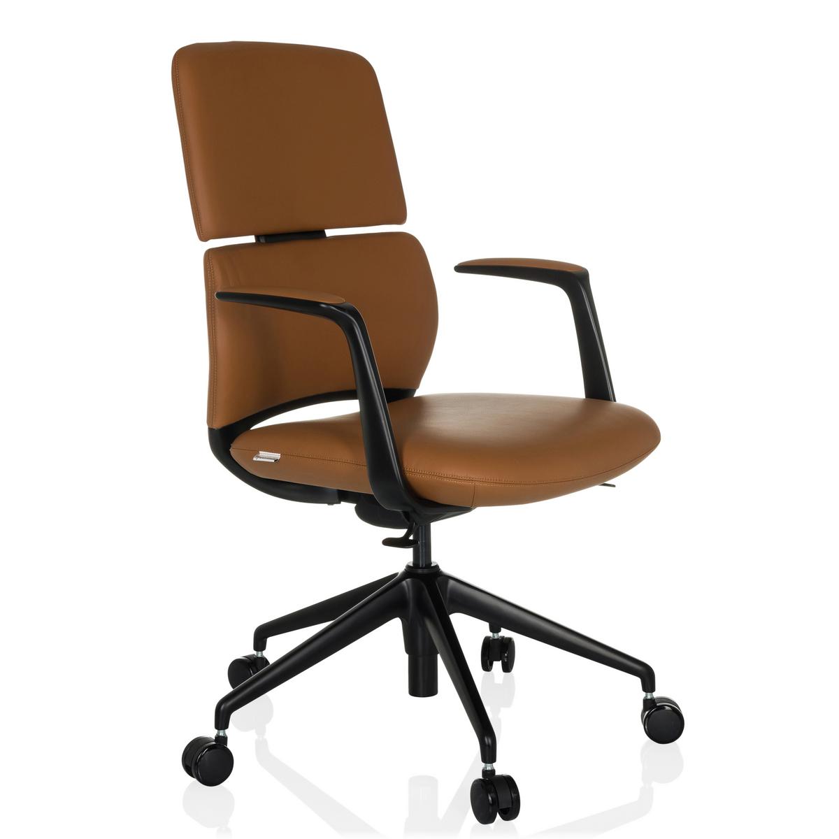 Drehstuhl Camel B: 62 cm - Schwarz, MODERN, Leder/Kunststoff (62/98-108/60cm) - MID.YOU