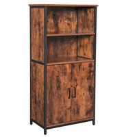 Vysoká komoda vintage - černá/hnědá, Trend, kov/kompozitní dřevo (60/124,5/35cm) - Boxxx