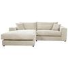 Ecksofa Funny S Links, Creme Schenkel: 180x265 Cm - Creme/Schwarz, Basics, Textil (180/265cm) - Livetastic