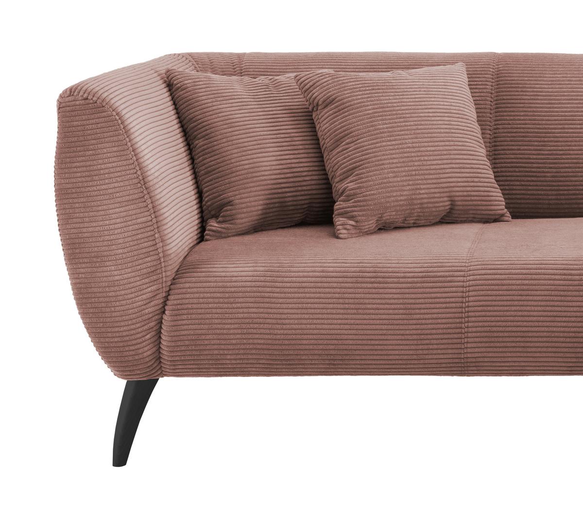 Ecksofa Colori Rosa S: 264/160 Cm - Schwarz/Rosa, MODERN, Holz/Textil (264/160cm) - MID.YOU