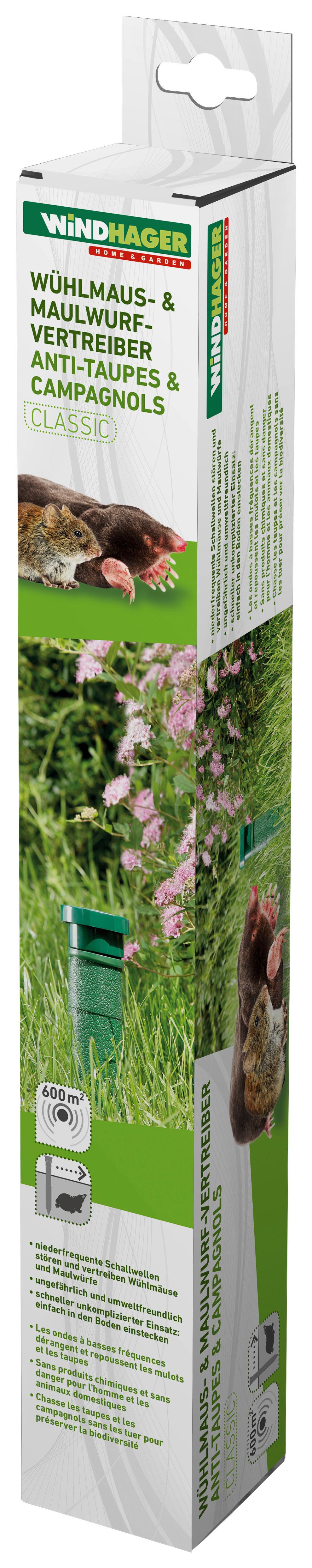 Ultraschall-tiervertreiber Wühlmaus Vertreiber Bat 3 Star - Alufarben/Grün, Basics, Kunststoff (12,5cm)