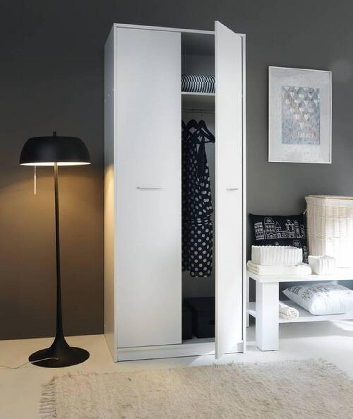 Drehtürenschrank Nepo Plus - Weiß, MODERN, Holzwerkstoff (80/197/54,5cm) - MID.YOU