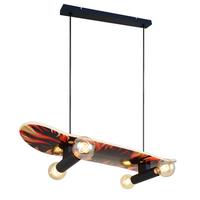 Hängeleuchte Sketi - Schwarz, MODERN, Metall (78/20,5/120cm)