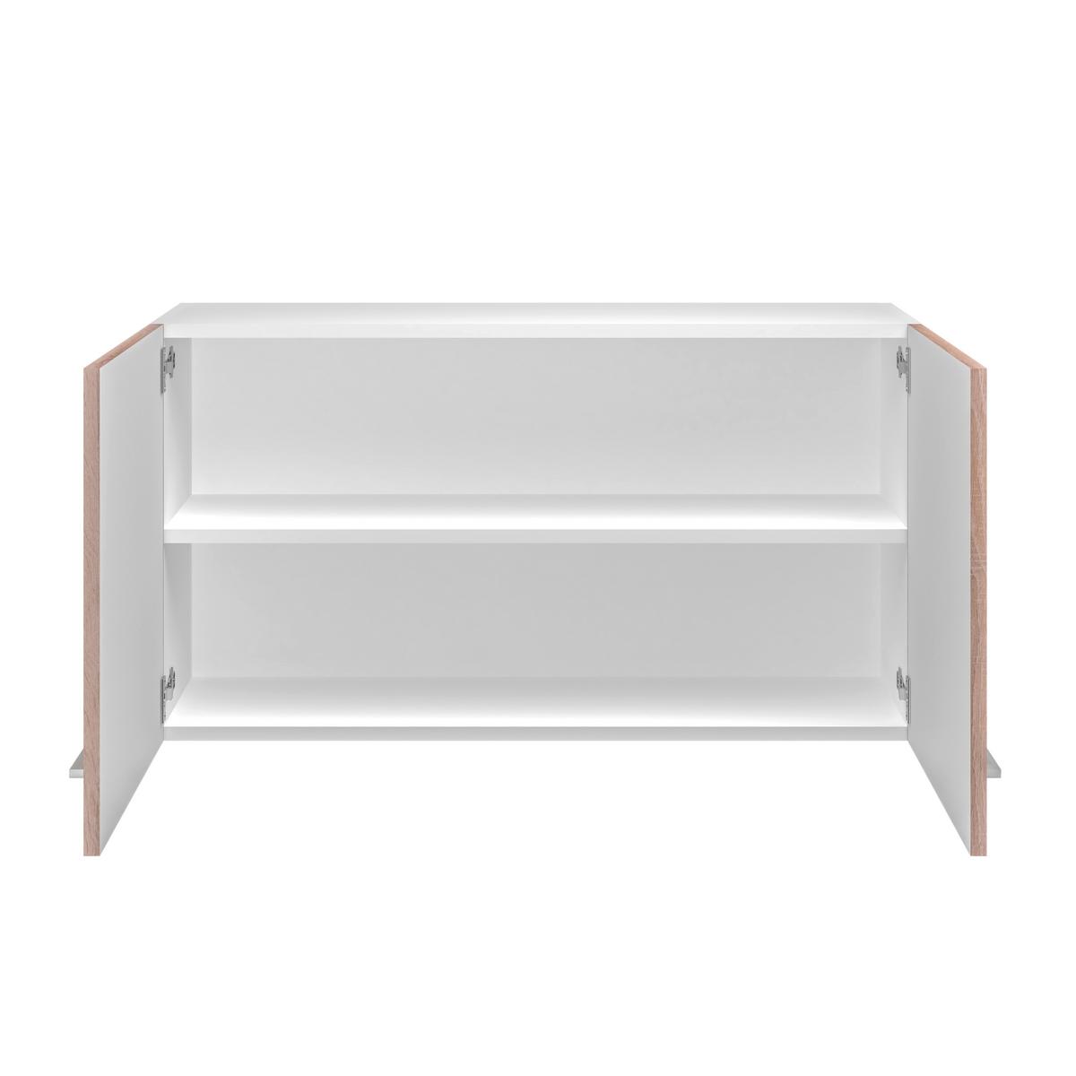 Kuchyňský blok SAMOA bez spotřebičů, šířka 270 cm - bílá/Sonoma dub, Konvenční, kompozitní dřevo/plast (270cm)