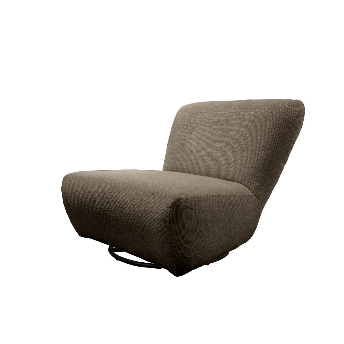 Xxl-sessel Cremallo Cappuccino Wippfunktion, Drehbar, B: 95cm - Schwarz/Cappuccino, Trend, Textil (95/77/94cm) - Livetastic