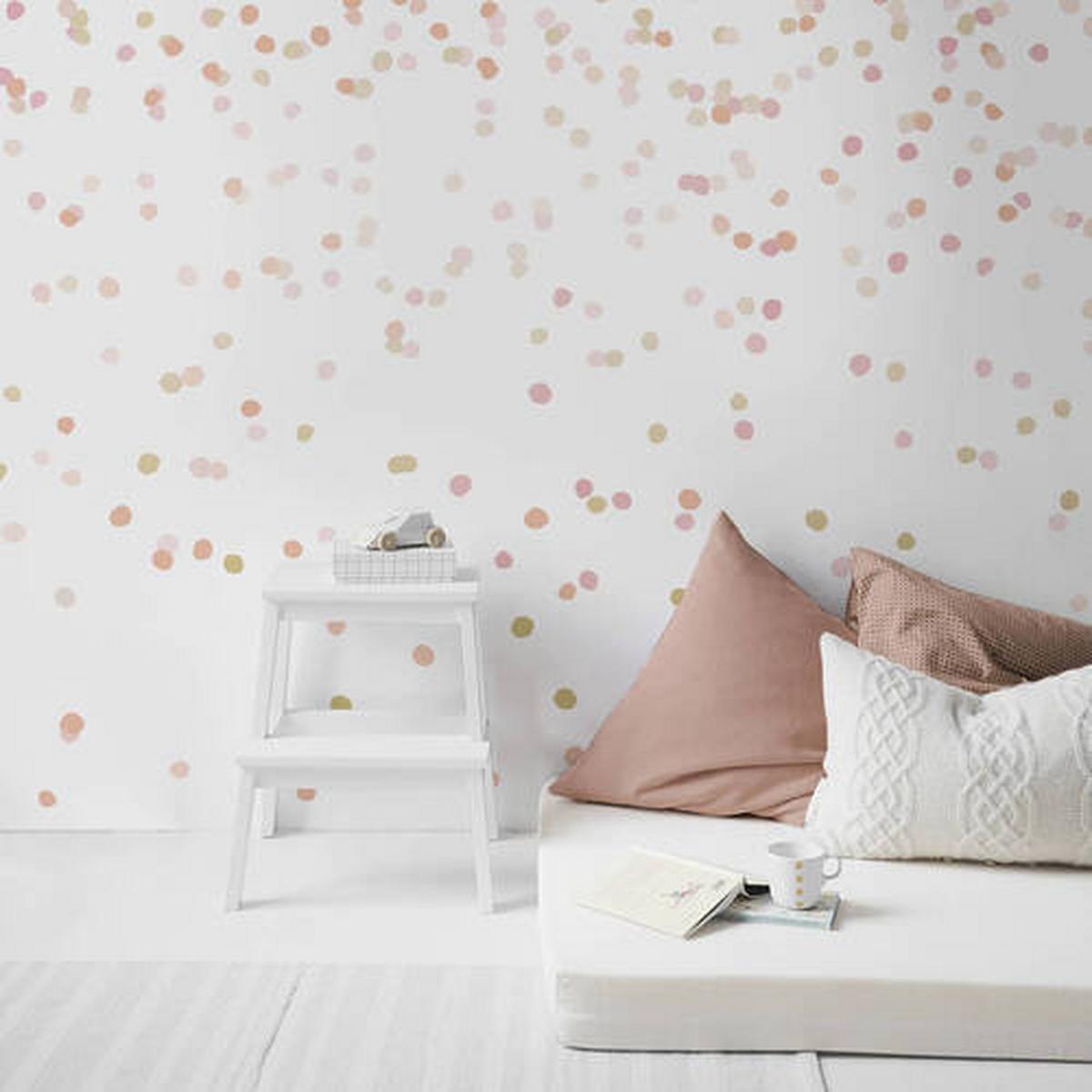 Fototapete 107346 - Pink/Goldfarben, Basics, Papier/Kunststoff (300/280cm)