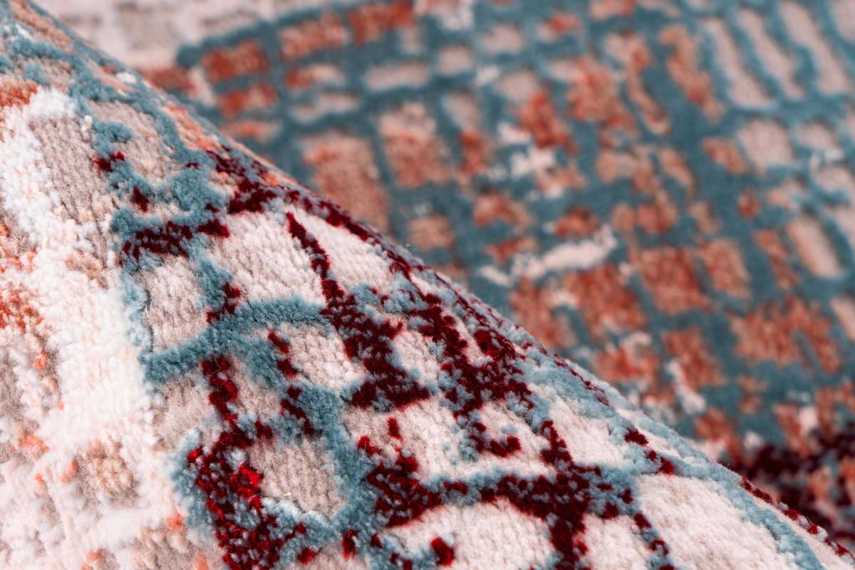 Webteppich Grau/Rosa Akropolis 200x300 cm - Rosa/Grau, Design, Textil (200/300cm) - Kayoom