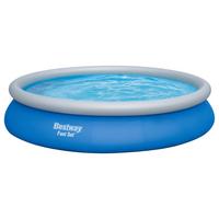 Aufstellpool Rund inkl. Pumpe D/H: 457x84 cm - Blau/Weiß, Kunststoff (457/84cm) - Bestway