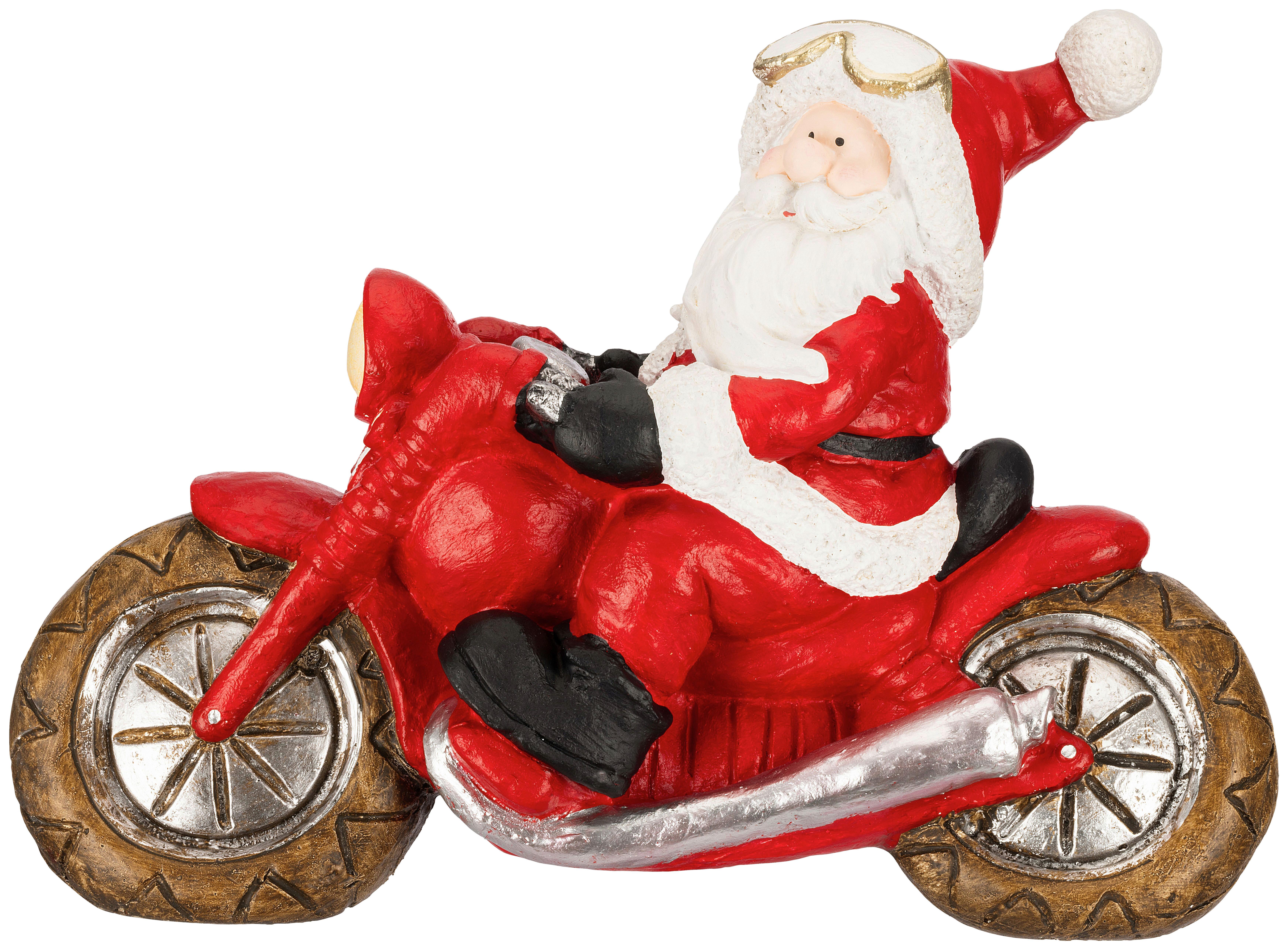 Weihnachtsmann Niki - Rot/Schwarz, KONVENTIONELL, Stein (47/18,5/34cm) - Luca Bessoni