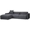 Ecksofa mit Zierkissen Pearl Graphitfarben 196x303 cm - Schwarz/Graphitfarben, Design, Textil (196/303cm) - Livetastic