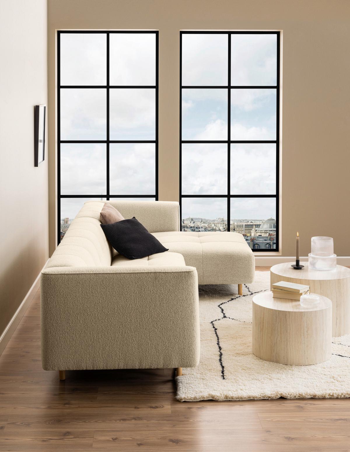 Couchtischset Dice Beige, 58 Cm - Beige, Design, Holzwerkstoff (58/58/40cm) - MID.YOU
