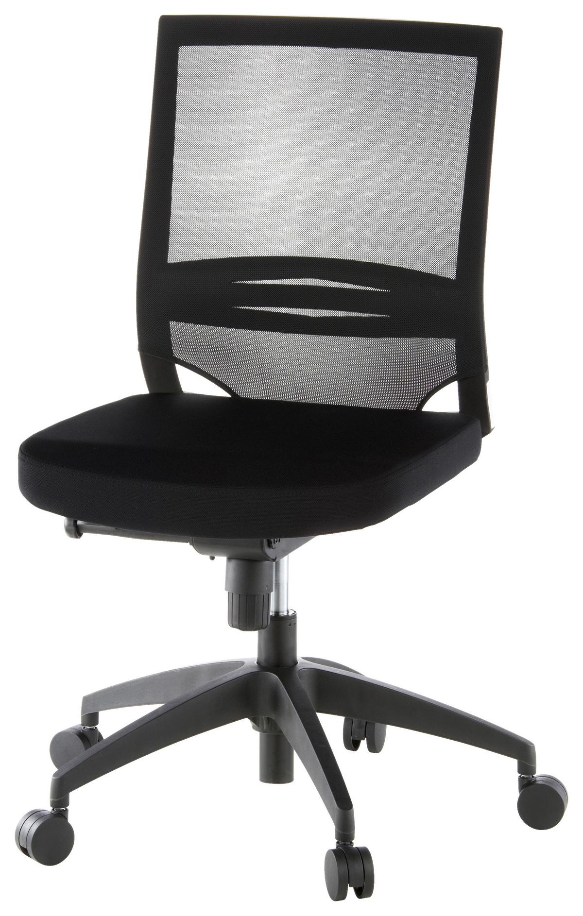 Drehstuhl Porto Eco Schwarz - Schwarz, MODERN, Kunststoff/Textil (49/108/44cm) - MID.YOU