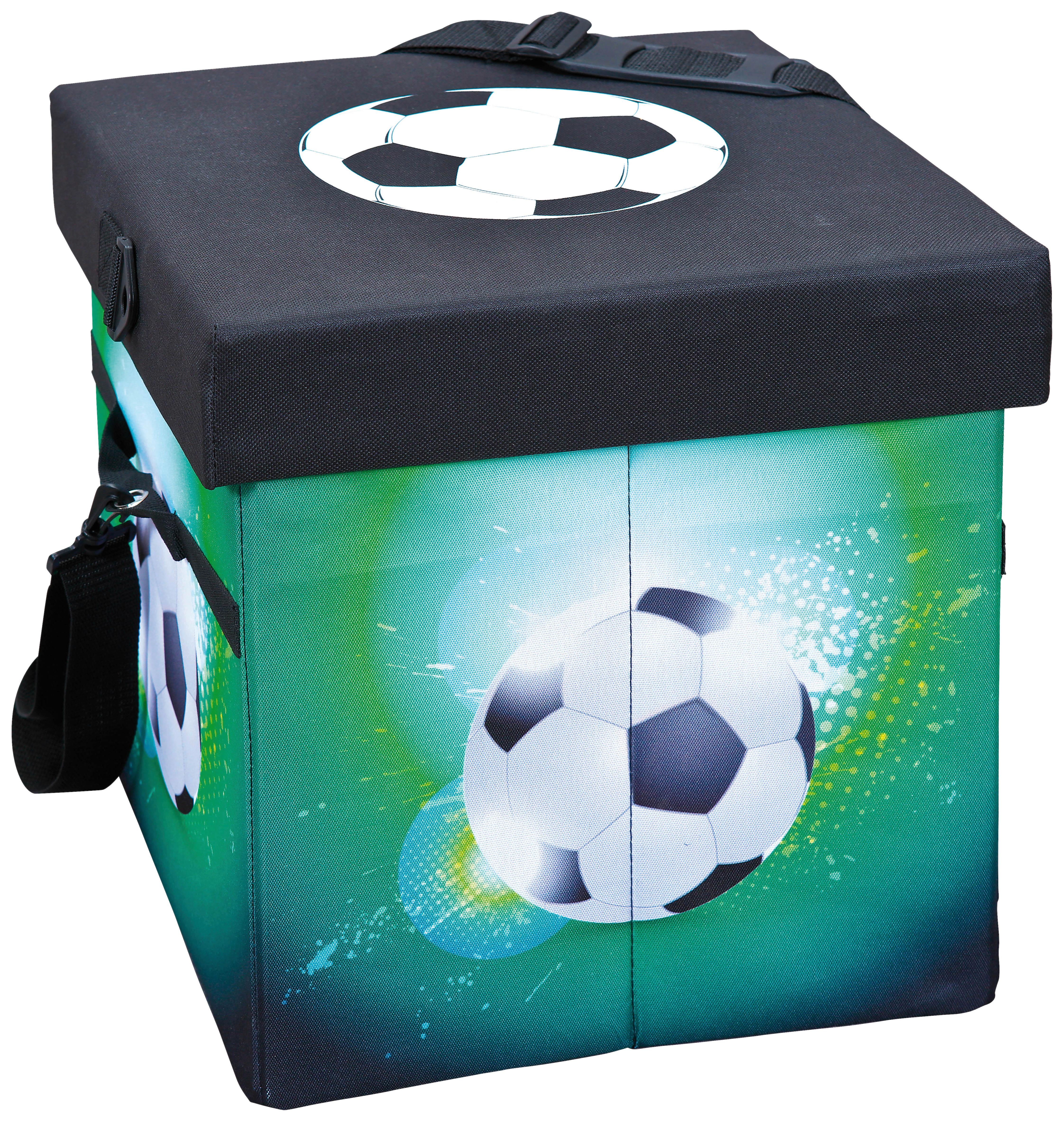 Kühlbox 49 Liter Fußball Mit Tragegurt, Grün/schwarz - fekete/fehér, Basics, textil (37/36/37cm) - MID.YOU