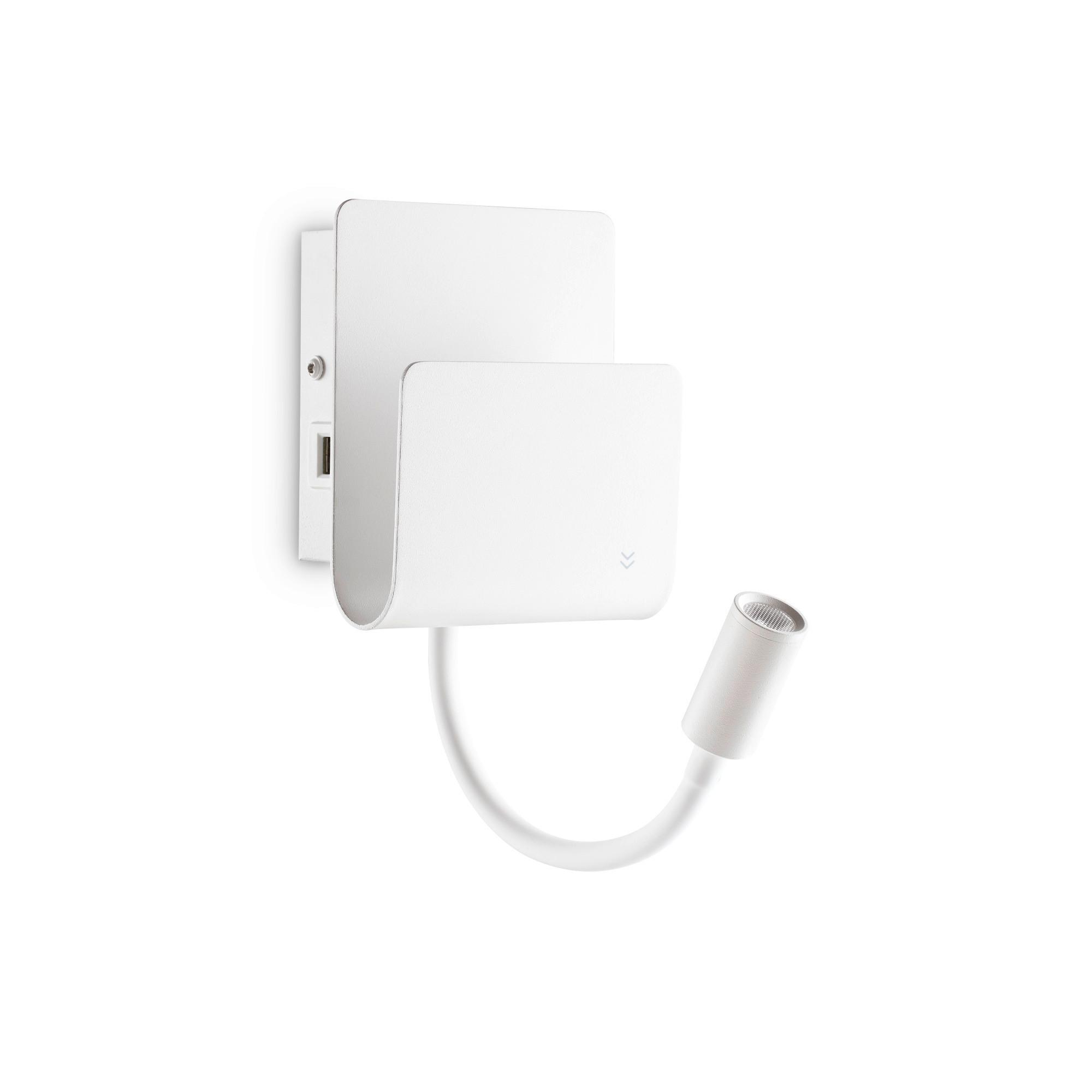 Led-wandleuchte Bianco Weiß B: 13,5 Cm - Weiß, Design, Metall (13/13,5/23,5cm) - Ideal Lux