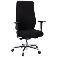 Bürostuhl Forcom Mit Wippfunktion Schwarz - Silberfarben/Schwarz, Basics, Kunststoff/Textil (69/122/65cm) - MID.YOU