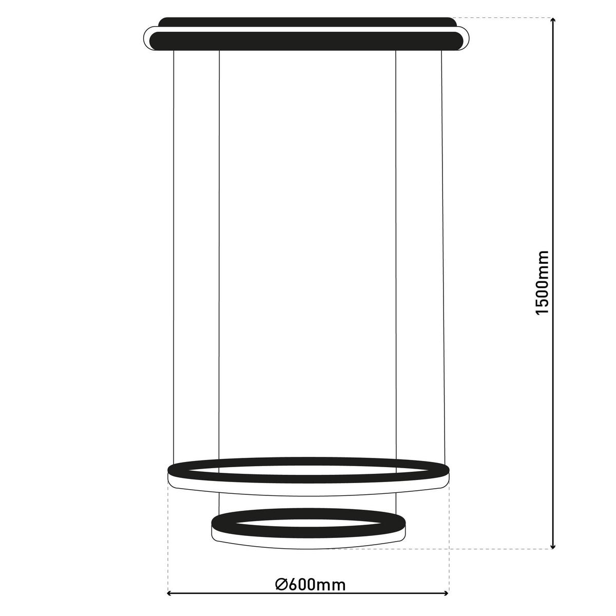 LED-Pendelleuchte 7096922 Circulo - Weiß, KONVENTIONELL, Metall (60/150cm) - Näve