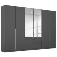 Drehtürenschrank 271cm Alabama, Grau - Silberfarben/Grau, MODERN, Holzwerkstoff (271/229/54cm) - Rauch Möbel
