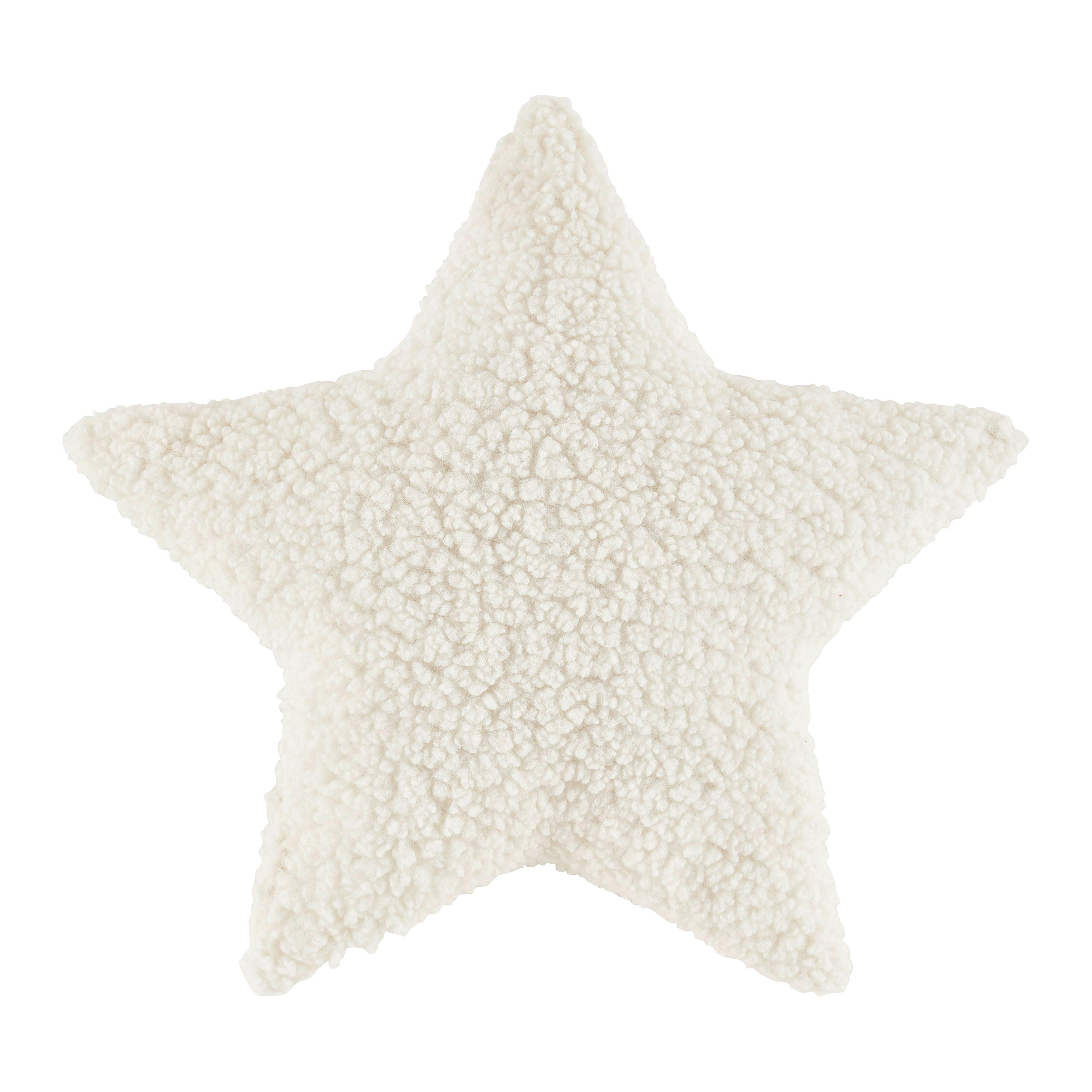 Dekorační polštář Star, 43/40/8cm, bílá - přírodní barvy, Konvenční, textil (43/40/8cm) - Modern Living
