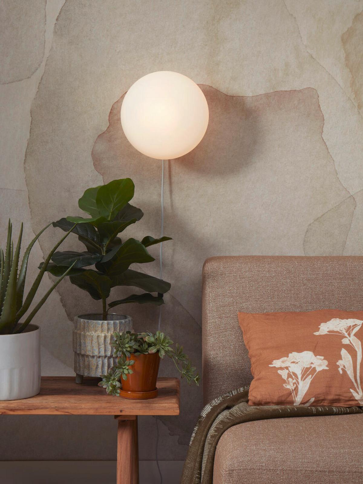 Wandleuchte Sapporo - Sandfarben/Weiß, Trend, Glas (28,5/18,5cm) - It's about Romi