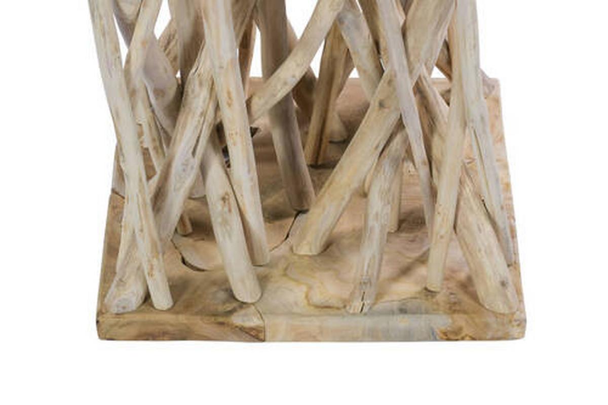 Beistelltisch aus Teakholz Radix, Natur - Naturfarben, Natur, Holz (40/40/60cm) - Kayoom
