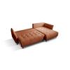 Ecksofa mit Schlaffunktion Monte Carlo Terracotta - Terracotta/Schwarz, Trend, Holz/Holzwerkstoff (290/160cm)