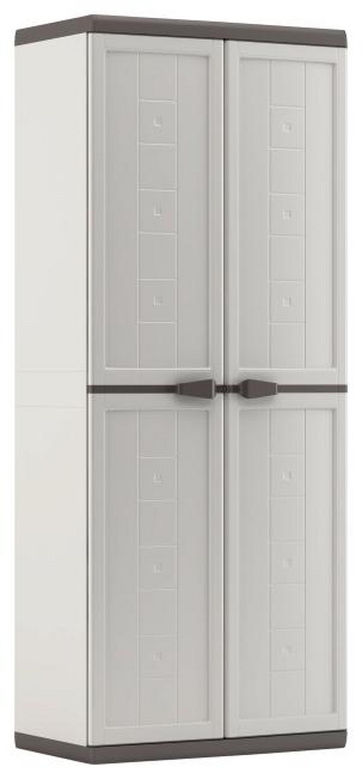 Skrinka na náradie JOLLY vysoká - bílá/antracitová, Basics, plast (68/166/39cm)