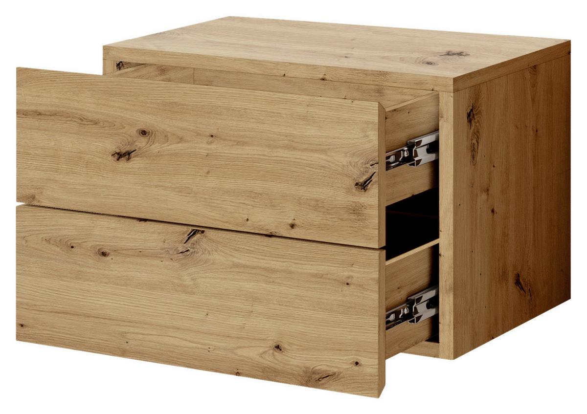 Nachtkästchen Cabo Eiche Artisan - Eiche Artisan, MODERN, Holzwerkstoff (42/28/30cm) - Livetastic