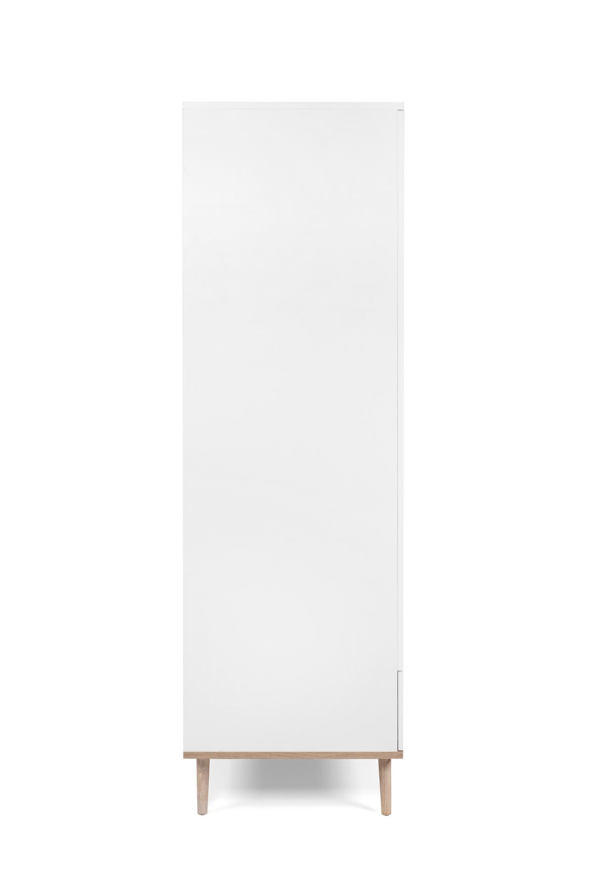 Drehtürenschrank + Schubladen B: 90 cm Göteburg 61, Weiß - Eichefarben/Weiß, Design, Holzwerkstoff (90/180/55cm) - MID.YOU