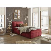 Boxbett Mit Topper+bettkasten 120x200 Cm Valencia - Rot/Schwarz, MODERN, Holzwerkstoff/Textil (120/200cm) - MID.YOU