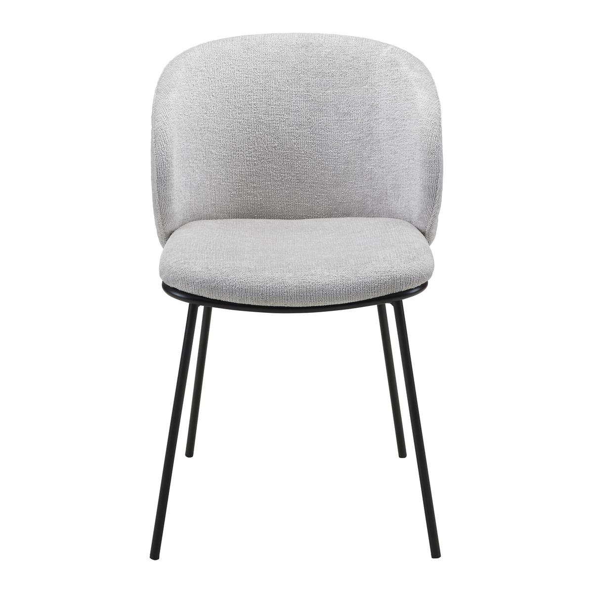 ŽIDLE MALEA - černá/světle šedá, Moderní, kov/dřevo (49/76/55cm) - Bessagi Home