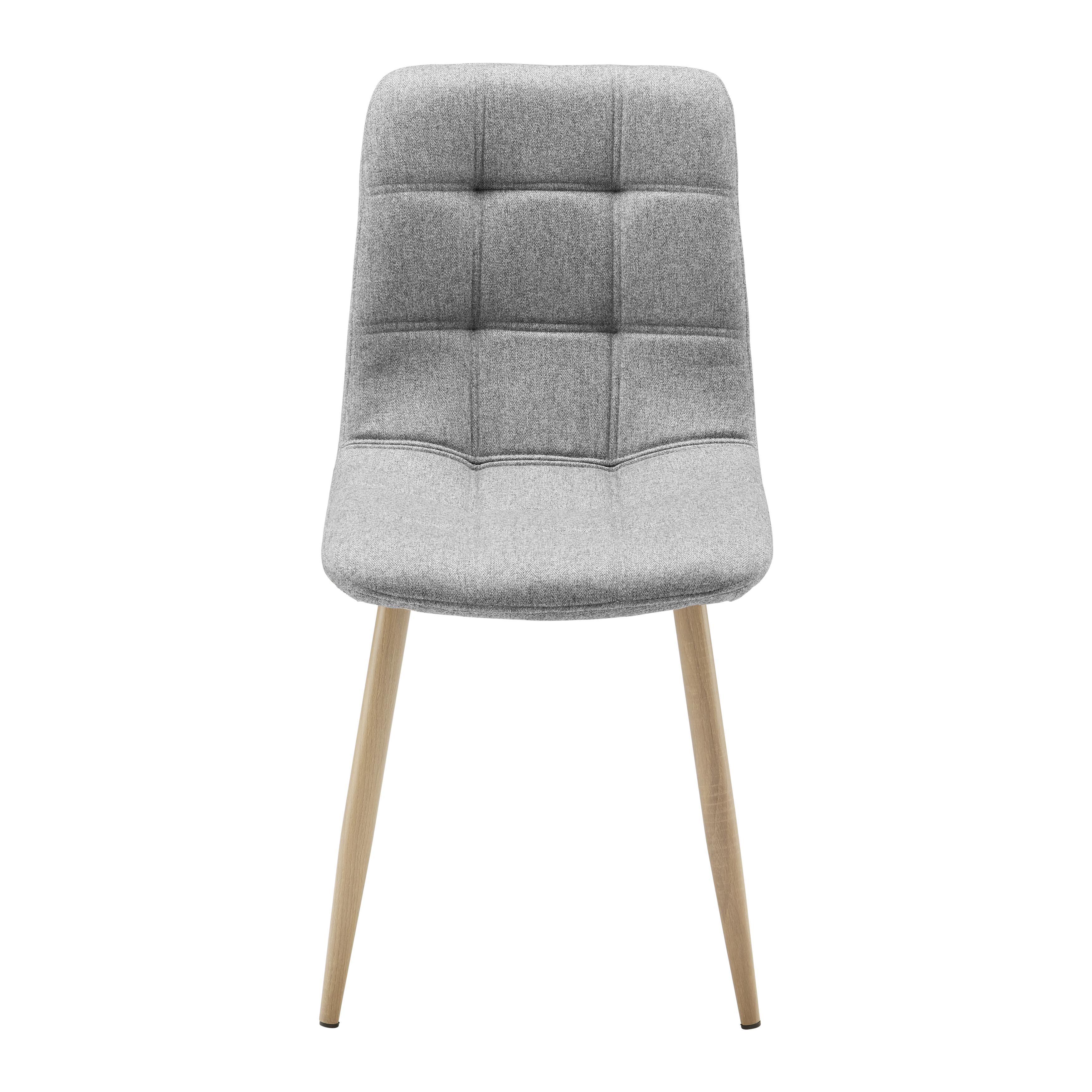 Jídelní Židle Melia - šedá/barvy dubu, Moderní, kov/textil (45/85/55cm) - Modern Living
