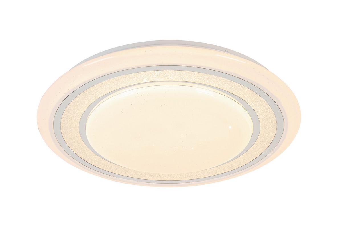 STROPNÍ LED SVÍTIDLO GIESBERT - bílá/barvy chromu, Moderní, kov/plast (55/8cm) - Premium Living