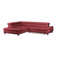 Rohová sedačka GEMINI S, levá, bordová žinylka - bordeaux/barvy chromu, Konvenční, kov/textil (234/312cm)