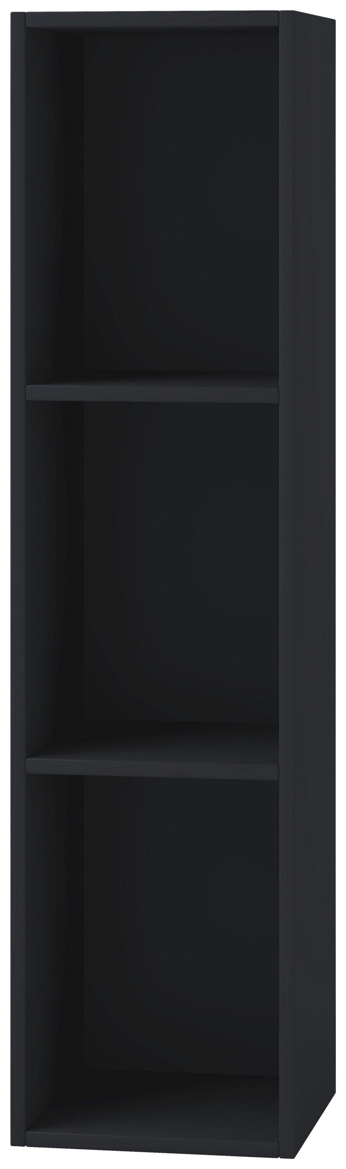 Regál na vinylové desky Platto černý - černá, Konvenční, kompozitní dřevo (34/107/29cm) - MID.YOU