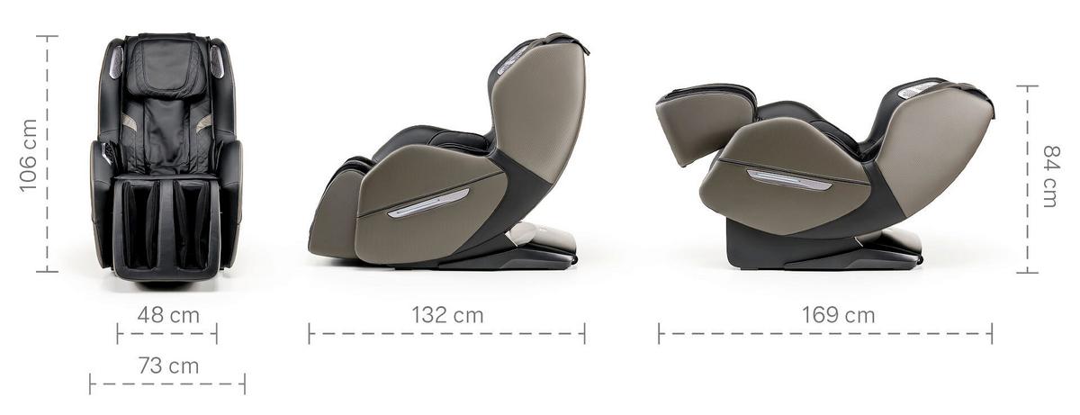 MASSAGESESSEL Schwarz B: 72cm - Schwarz, Basics, Kunststoff/Textil (72/105/156cm) - iRest