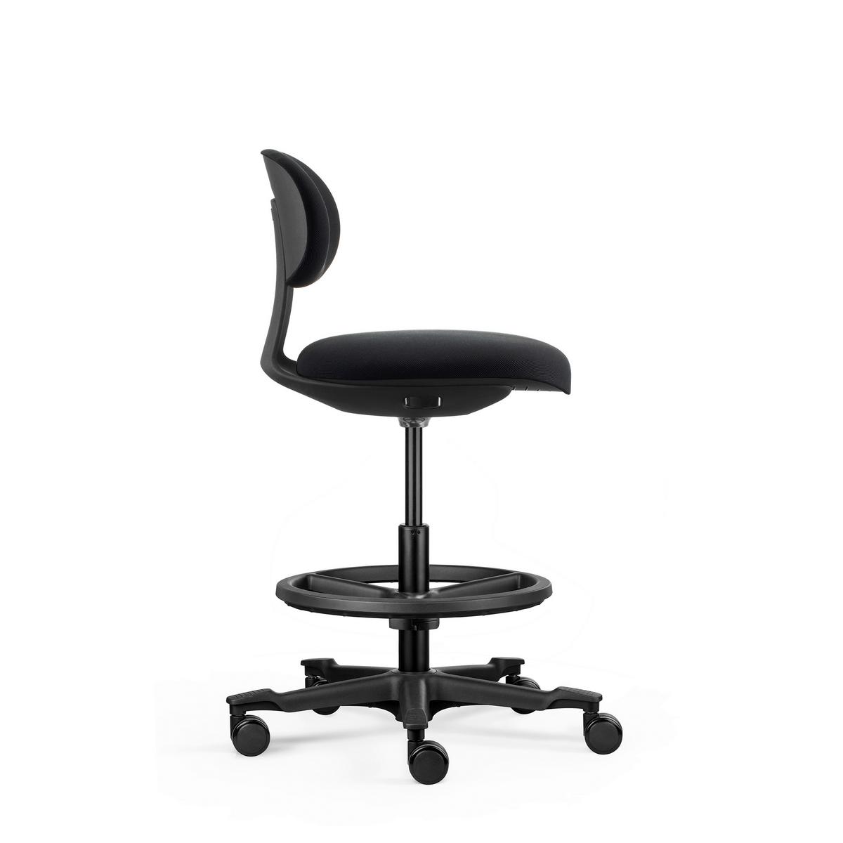 DREHSTUHL Work Schwarz B: 46cm - Schwarz, MODERN, Kunststoff/Textil (46/103/51cm) - MID.YOU