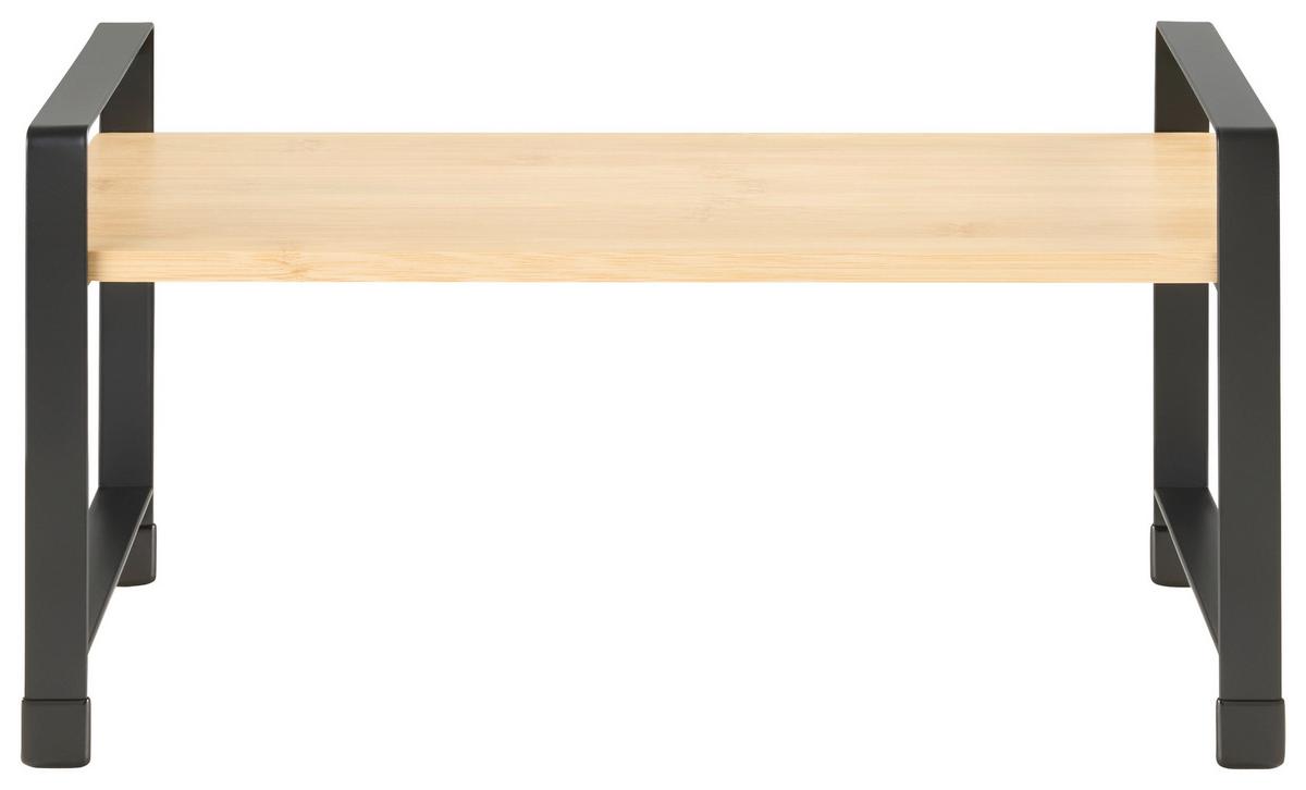 Kuchyňský regál RITA - 1 - černá/přírodní barvy, Moderní, kov/přírodní materiály (40/20/23cm) - Mömax